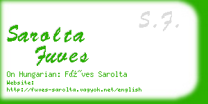 sarolta fuves business card